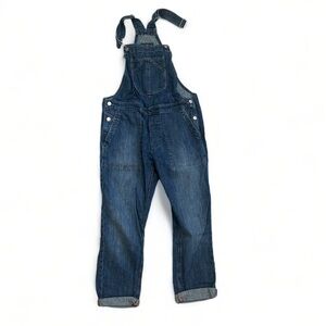 blue denim overalls